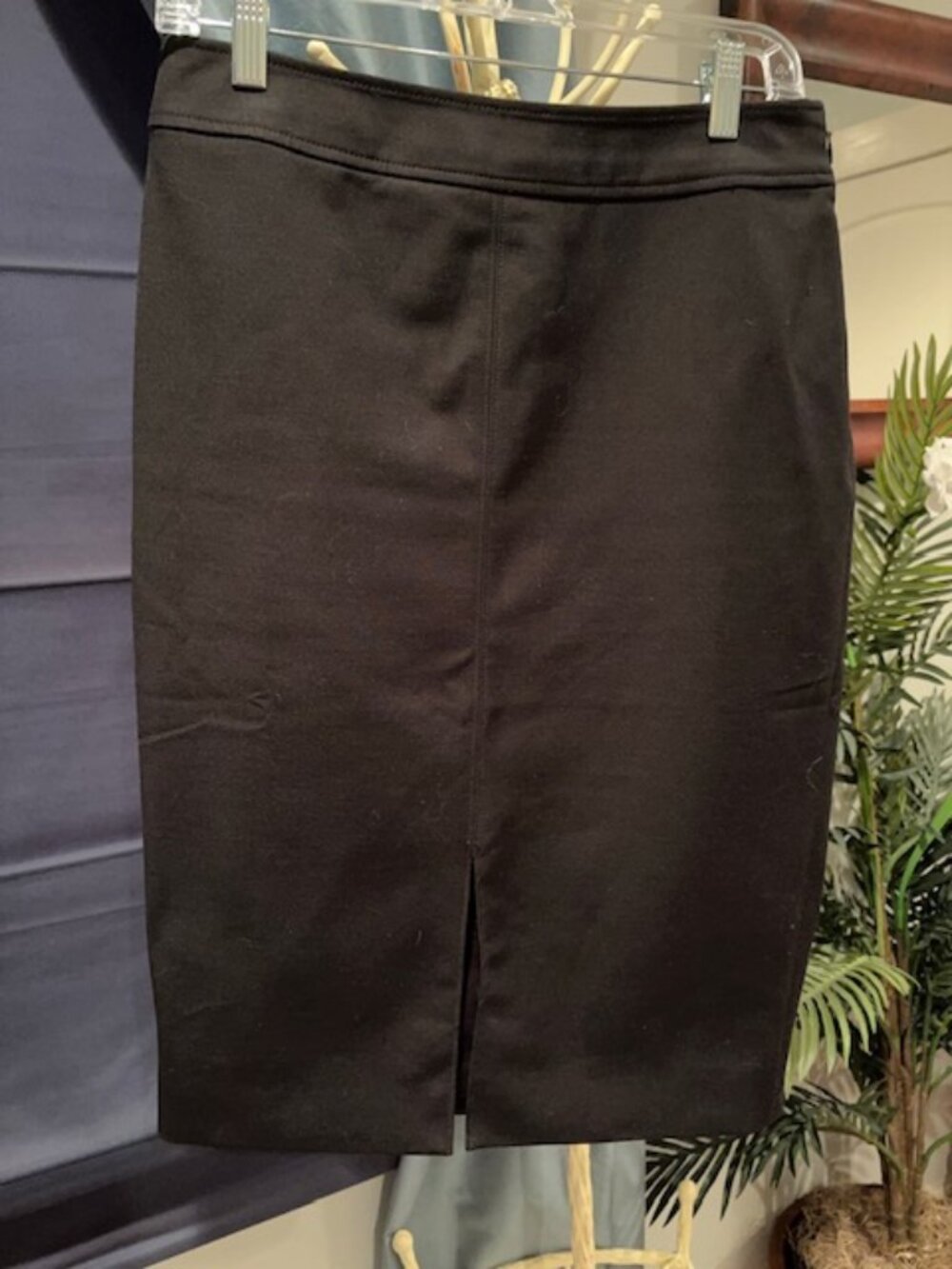 White House Black Market Pencil Skirt Black Front Slit Sexy Wear to Work